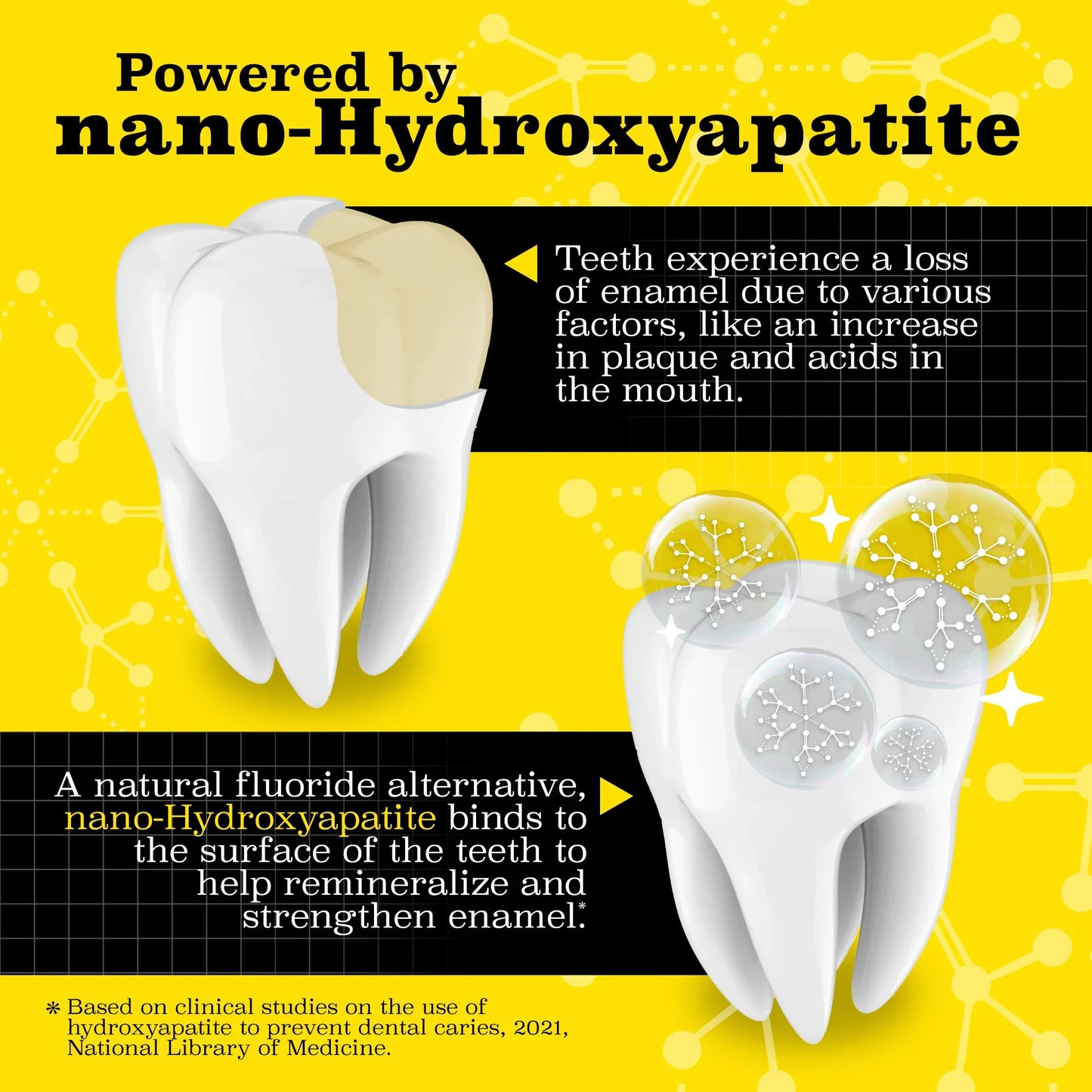 NanoHydroxyapatite Fluoride-Free Toothpaste with Charcoal Icy Mint - Helps Remineralize Enamel, 3.4oz