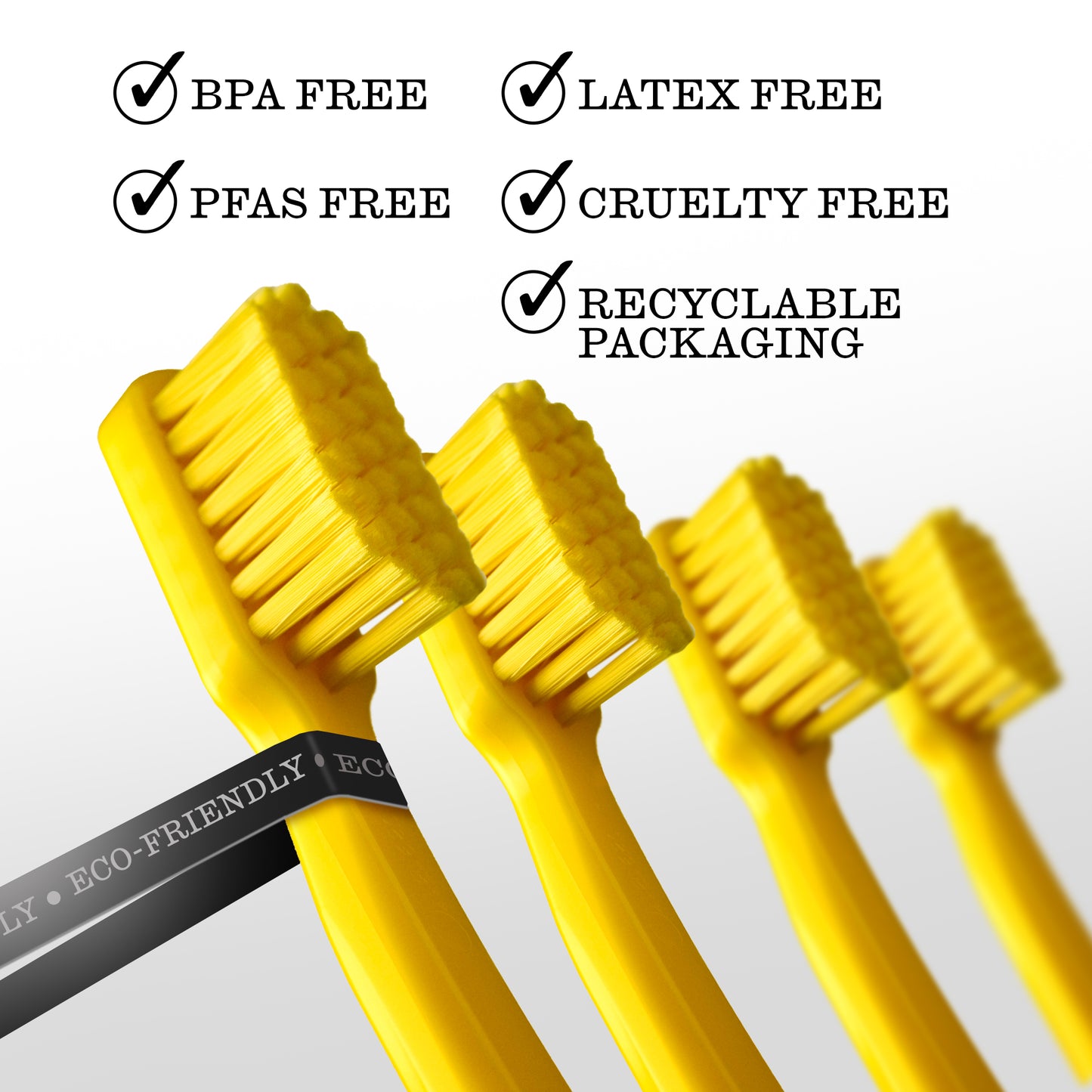 Extra Soft Toothbrushes, Plant-Based, Gum Friendly, TSA approved – 2 Pack
