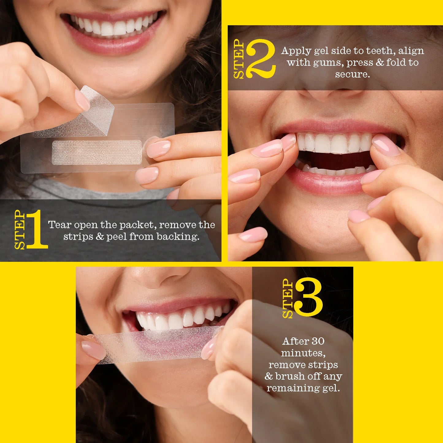 Whitening Strips – Clean Formula, Gentle Whitening – 20 Treatments (40 Strips)