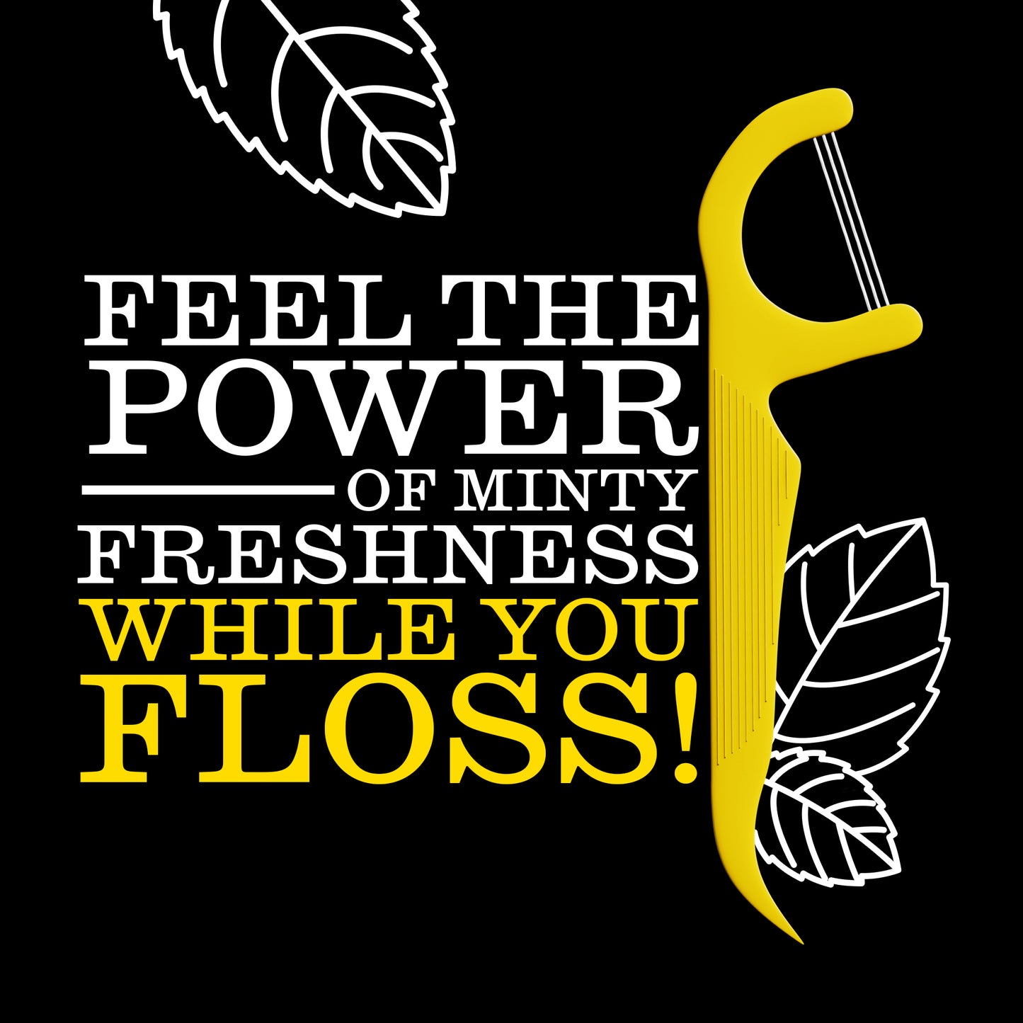 Floss Picks with 3-Strands – Wax-Coated Floss & Toothpick, Strong Mint, 75 Ct