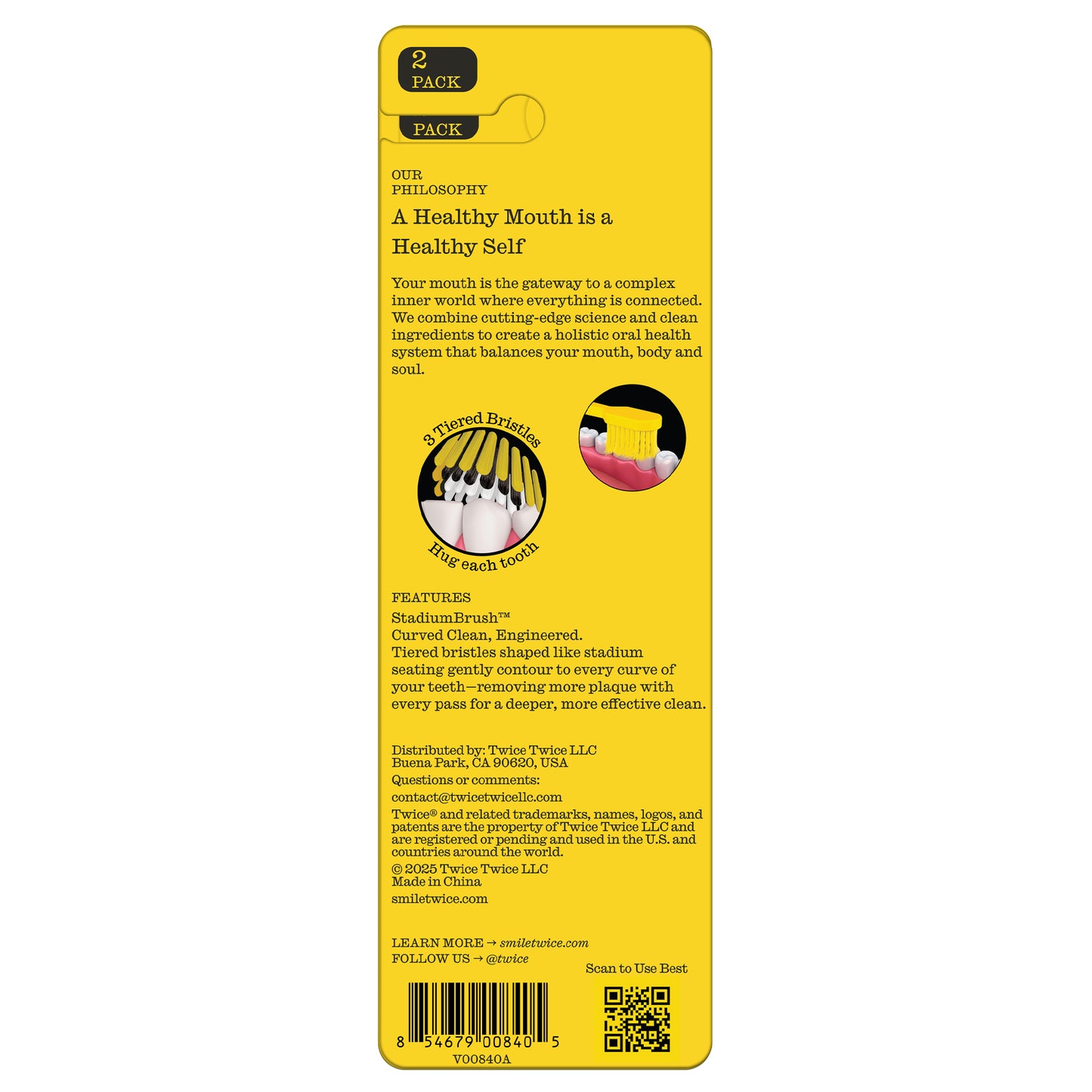 Soft Stadium Toothbrushes, Deep Clean, Gum Friendly, 2 Pack