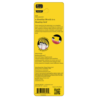 Soft Stadium Toothbrushes, Deep Clean, Gum Friendly, 2 Pack