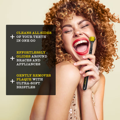 Soft Oral Wellness 3D Triple Head Toothbrushes, Gum Friendly, 2 Pack