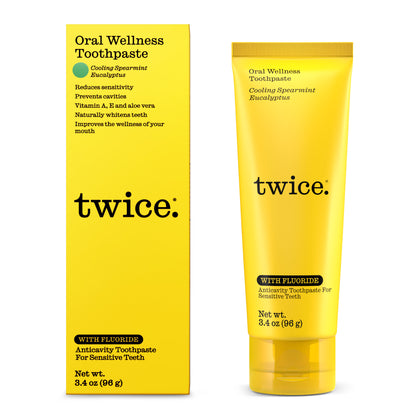 Fluoride Toothpaste with Cooling Spearmint Toothpaste for Fresh Breath & Cavity Protection, 3.4 oz