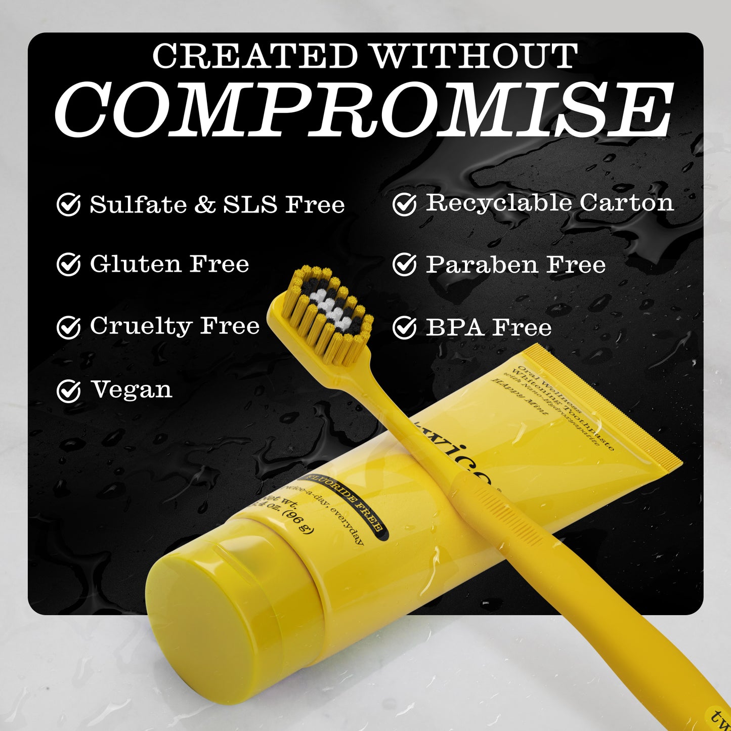 Happy Mint Whitening Toothpaste with 5% Nano-Hydoxapatite - Fluoride-Free & Peroxide-Free, 3.4 oz