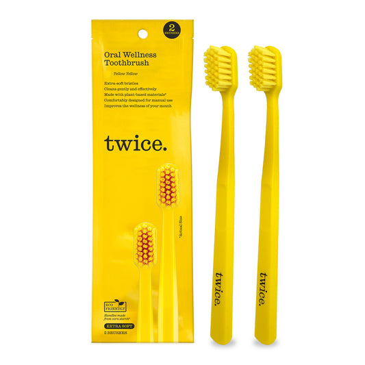 Extra Soft Toothbrushes, Plant-Based, Gum Friendly, TSA approved – 2 Pack