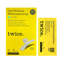 Whitening Strips – Clean Formula, Gentle Whitening – 20 Treatments (40 Strips)
