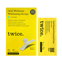 Whitening Strips – Clean Formula, Gentle Whitening – 20 Treatments (40 Strips)